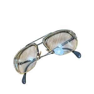 Vintage Silhouette M 7063 Aviator Glasses Gunmetal Silver Frame Austria V 6035